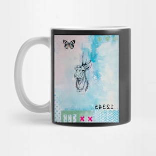 Picture of an original painting, Deer blue Mug